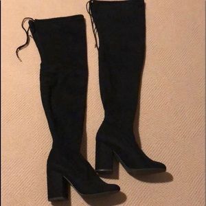 Thigh High Black Boots Steve Madden   Size 7.5